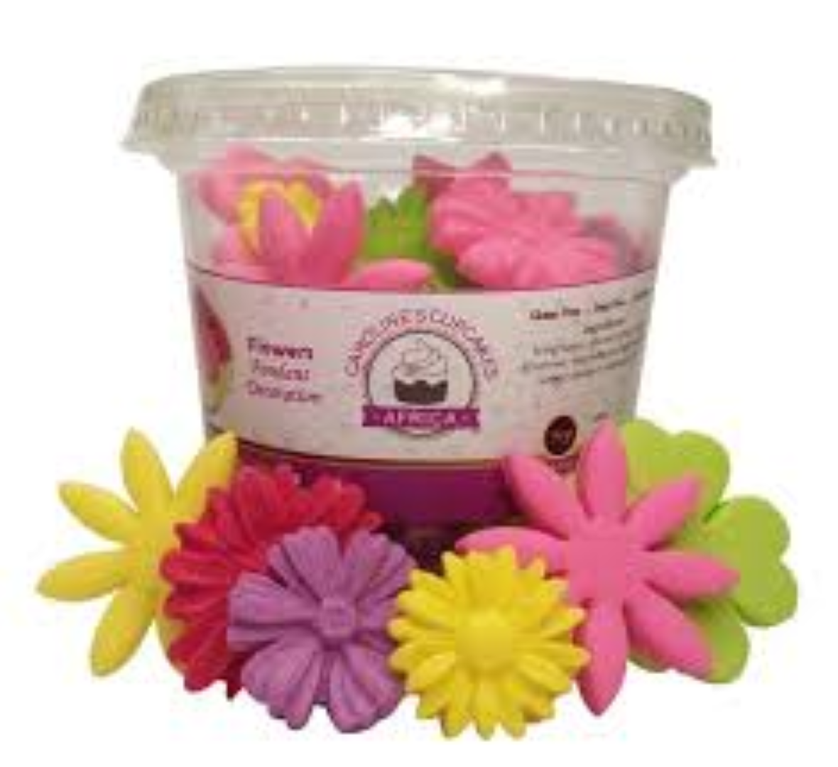 CAROLINE CUPCAKE FLOWERS FONDANT DECORATION 70G
